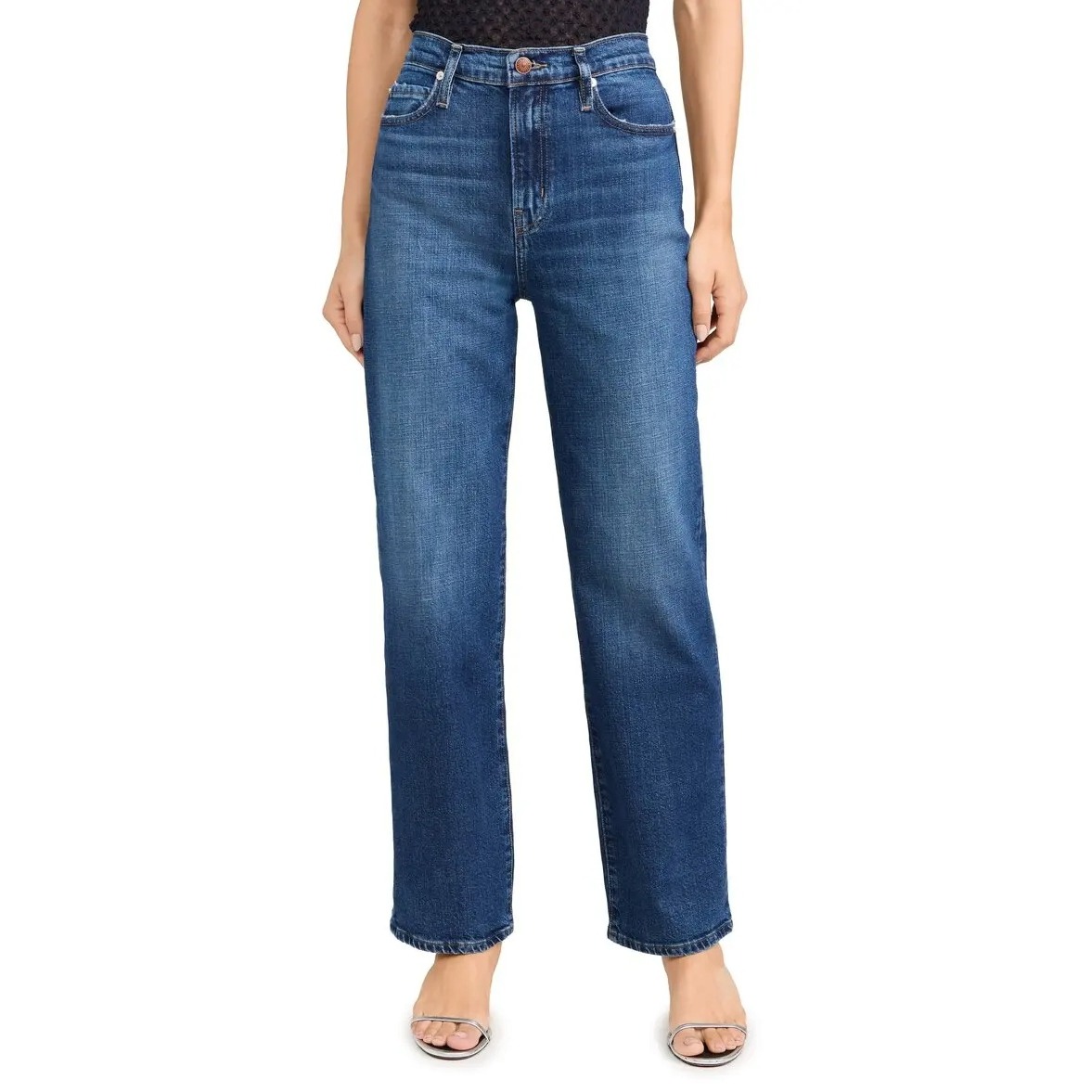 Frame Le Jane Ankle Jeans Othello Wash High-Rise Straight Leg Denim Womens Sz 24